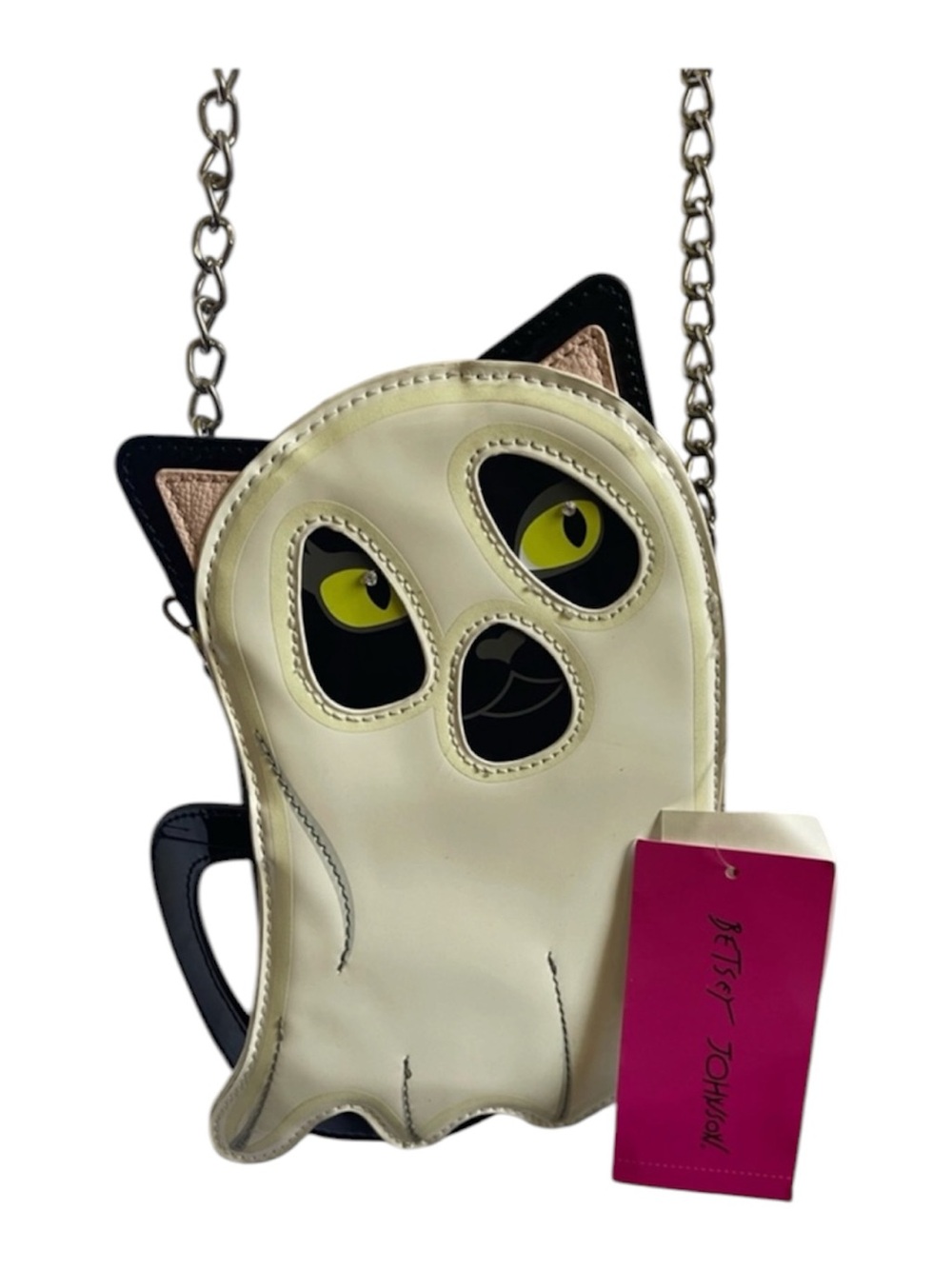 Betsey Johnson Halloween “Glow In The Dark Cat Ghost” Purse NWT ***